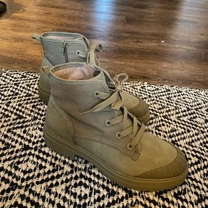 Army Green Moto Boot